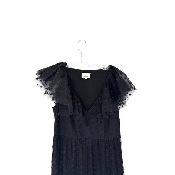 Tuckernuck Black Onyx Wedding Guest Tulle Giselle Formal Maxi Gown Dress Medium - Picture 5 of 15